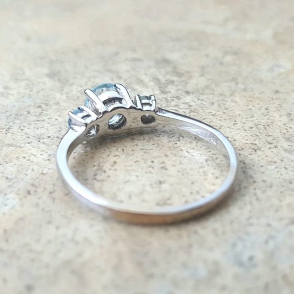 3 Stone Ring in Sterling Silver or Gold - Image 3