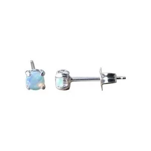 3mm (October Birthstone) earrings in Sterling Silver