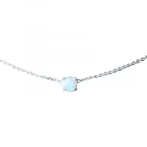 Genuine Opal 4mm Australian Opal choker necklace in Sterling Silver or Gold - October Birthstone - minimalist choker