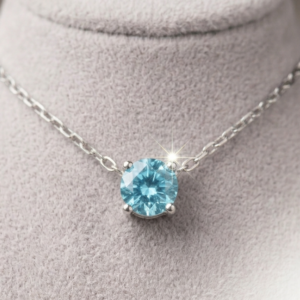 Apatite Necklace, Blue Green Gemstone Choker, Dainty Minimalist Necklace, Apatite Pendant, Sterling Silver or Gold, Gift for Her