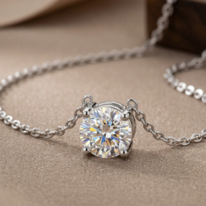 genuine Cubic Zirconia 6mm choker in Sterling Silver or Gold - Diamond choker - April birthstone