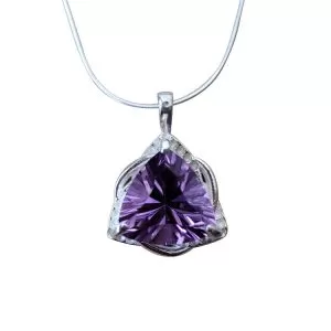 Amethyst Trillion necklace