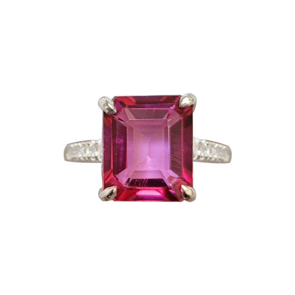 Pink Topaz ring in Sterling Silver