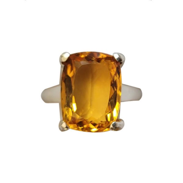 Large Citrine ring in Sterling Silver