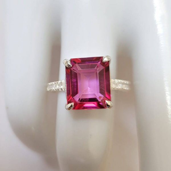 Pink Topaz ring in Sterling Silver - Image 2