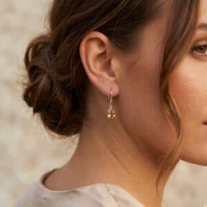 Citrine drop earrings in Sterling Silver or Gold