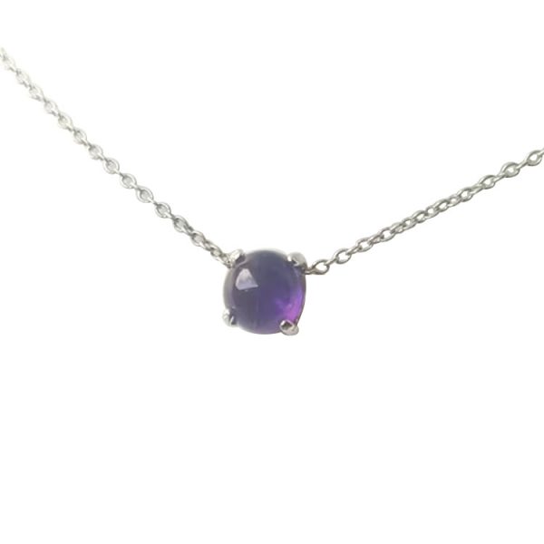 Genuine Amethyst necklace in Sterling Silver or Gold - 6mm Amethyst choker