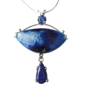 <b><font color="navy">Ethereal Azure</font></B> <br> Sleeping Beauty Turquoise and Swiss Blue Topaz (Copy)