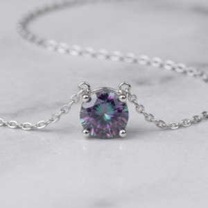 Mystic Topaz 5mm choker necklace in Sterling Silver or Gold