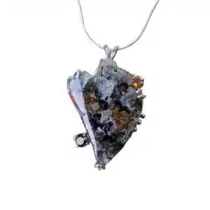 Chrysocolla Plume Agate, Citrine and Smoky necklace
