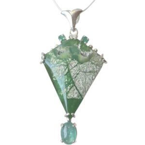 <b><font color="navy">Verdant Harmony</font></B><br>Variscite, Emeralds, and Kyanite