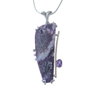 <b><font color="navy">Violet Drift</font></B><br>Druzy Lepidolite and Amethyst